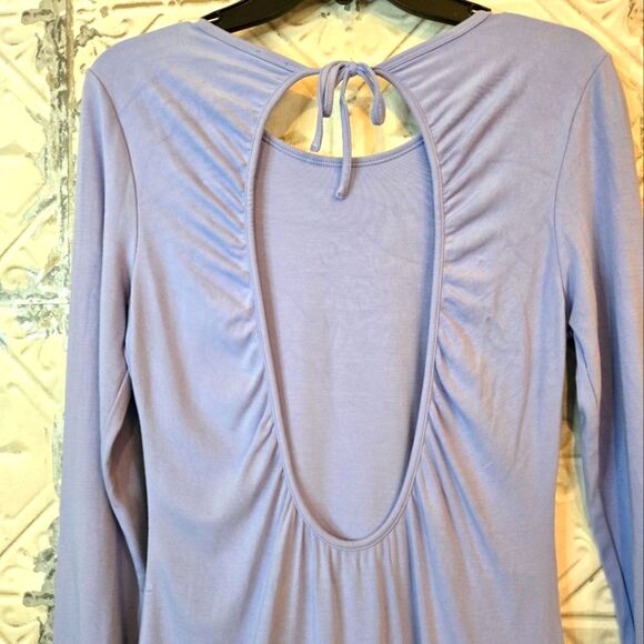 Aritzia Wilfred Stardust Blackless Body Con Dress Size Large Short Tie Back - Picture 7 of 14